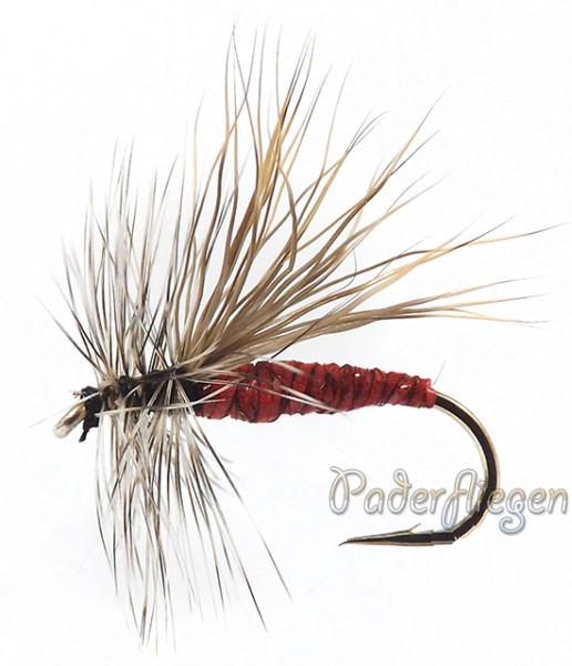 Dry Hackle Elk red