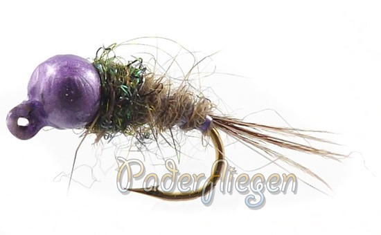 Tungsten Jig Purple Head Pheasant Tail